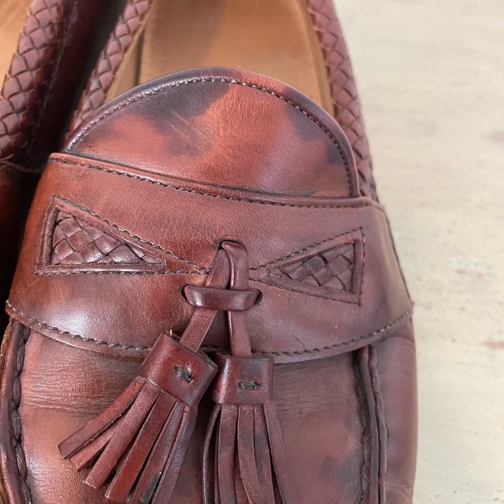 Allen Edmonds Made in USA Maxfield‎ Tasseled Leather Loafer in Brown 12 D $275